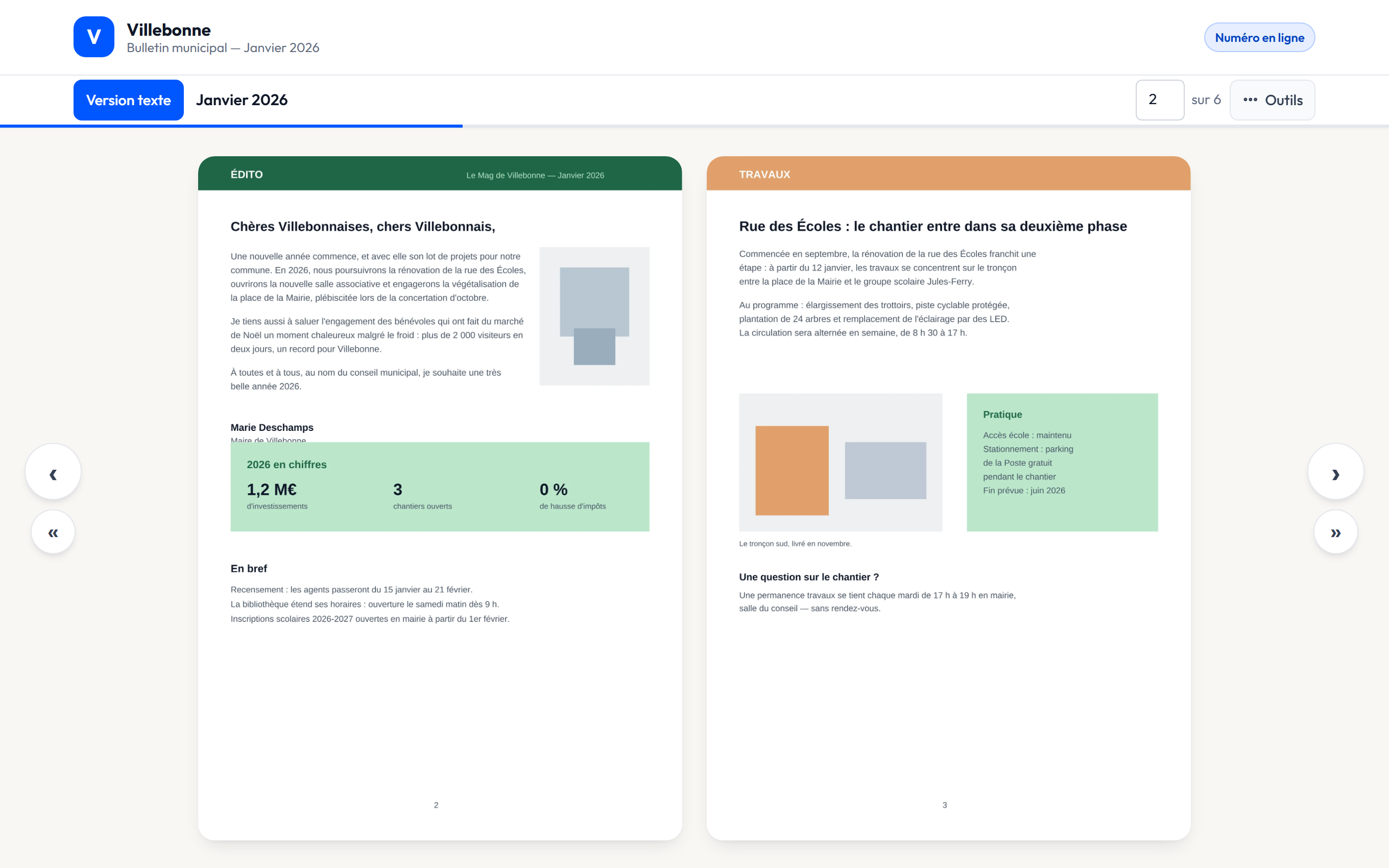 Le lecteur : votre bulletin feuilletable et accessible